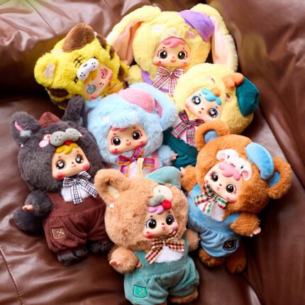 Three small hair café plush doll blind box