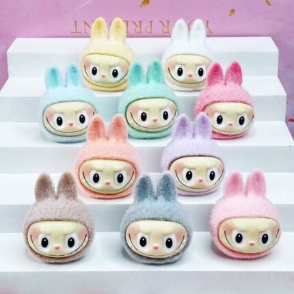 Labubu flocking cute doll doll